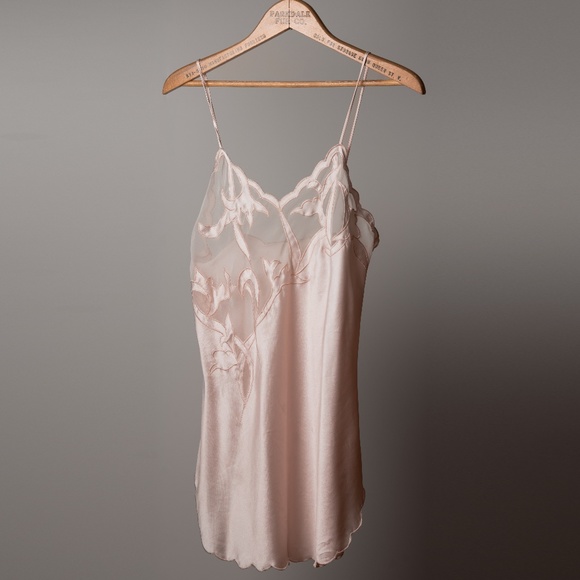 Pink Satin Slip Dress and Pink Satin Robe - Picture 1 of 5